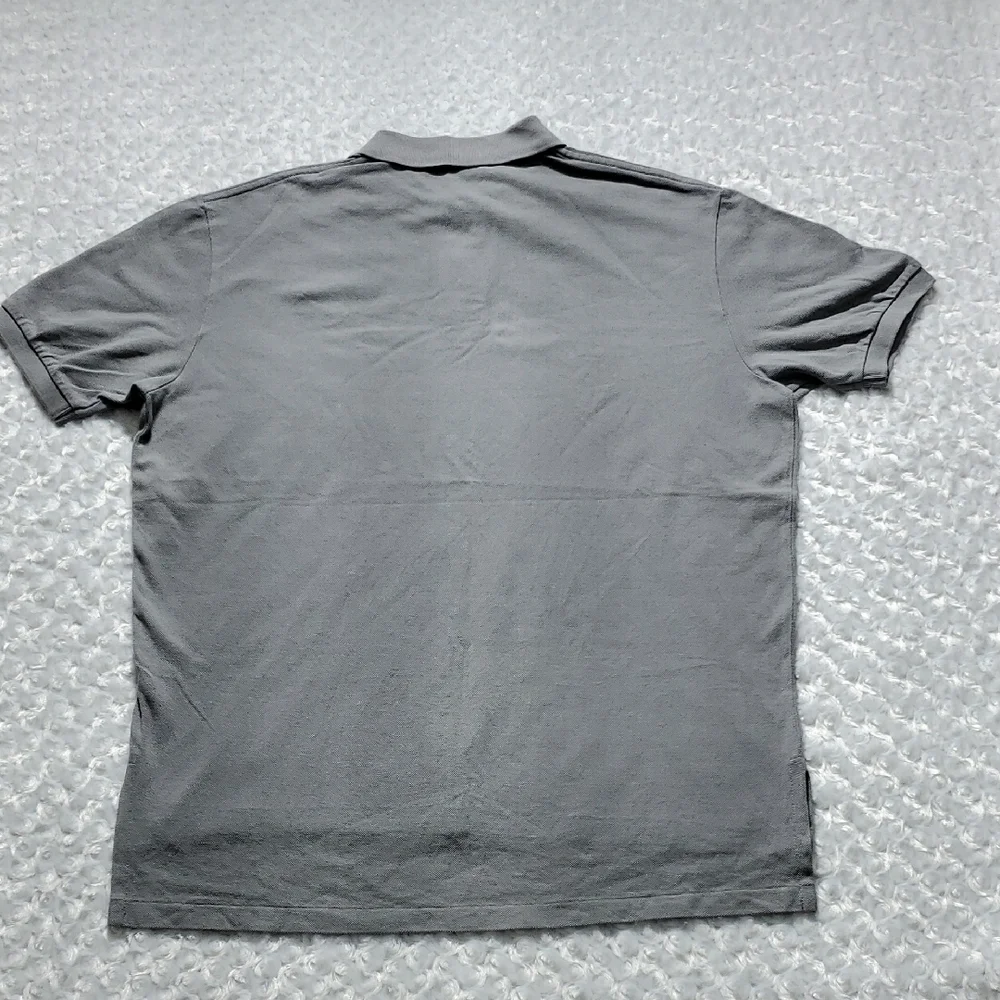 Ralph Lauren Gray Polo Shirt with Green Logo Mens XL